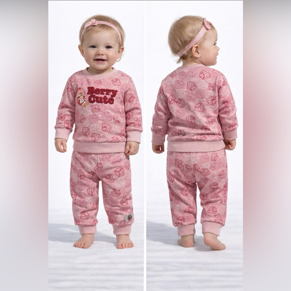 Strawberry Shortcake Berry Cute Infant Girls 2-PieceTop Pants Set 9 Months NEW